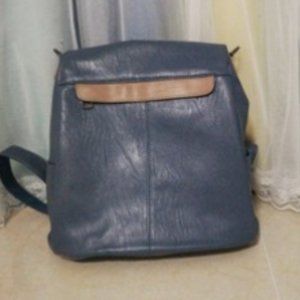 Simple leisure soft leather schoolbag